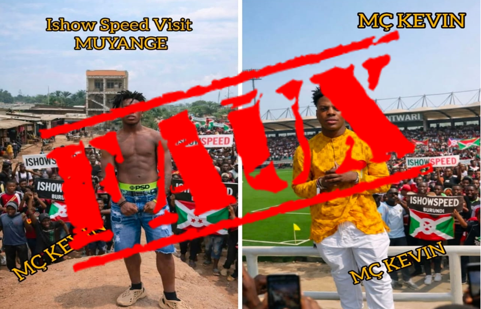 Non, IshowSpeed n’est pas venu au Burundi : des images générées par IA créent la confusion